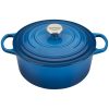 Le Creuset 5.5 Qt. Round Signature Cast Iron Dutch Oven With Stainless Steel Knob | Marseille Blue -Le Creuset sales rs10293 ls2501 2659