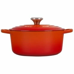 Le Creuset 4.5 Qt. Round Signature Dutch Oven With Stainless Steel Knob | Flame Orange -Le Creuset sales rs11164 ls2501 242ss 2