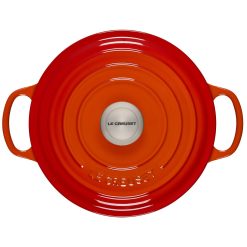 Le Creuset 4.5 Qt. Round Signature Dutch Oven With Stainless Steel Knob | Flame Orange -Le Creuset sales rs11165 ls2501 242ss 3