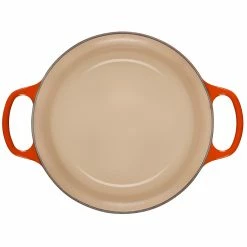 Le Creuset 4.5 Qt. Round Signature Dutch Oven With Stainless Steel Knob | Flame Orange -Le Creuset sales rs11166 ls2501 242ss inside