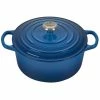 Le Creuset 3.5 Qt. Round Signature Dutch Oven With Stainless Steel Knob | Marseille Blue -Le Creuset sales rs11191 ls2501 2259ss 1