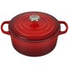 Le Creuset 3.5 Qt. Round Signature Dutch Oven With Stainless Steel Knob | Cerise/Cherry Red 2 Le Creuset 3.5 Qt. Round Signature Dutch Oven With Stainless Steel Knob | Cerise/Cherry Red -Le Creuset sales rs11195 ls2501 2267ss