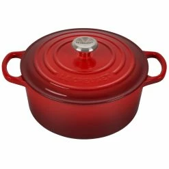 Le Creuset 3.5 Qt. Round Signature Dutch Oven With Stainless Steel Knob | Cerise/Cherry Red