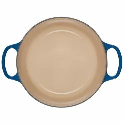Le Creuset 4.5 Qt. Round Signature Dutch Oven With Stainless Steel Knob | Marseille Blue -Le Creuset sales rs11206 ls2501 2459ss inside