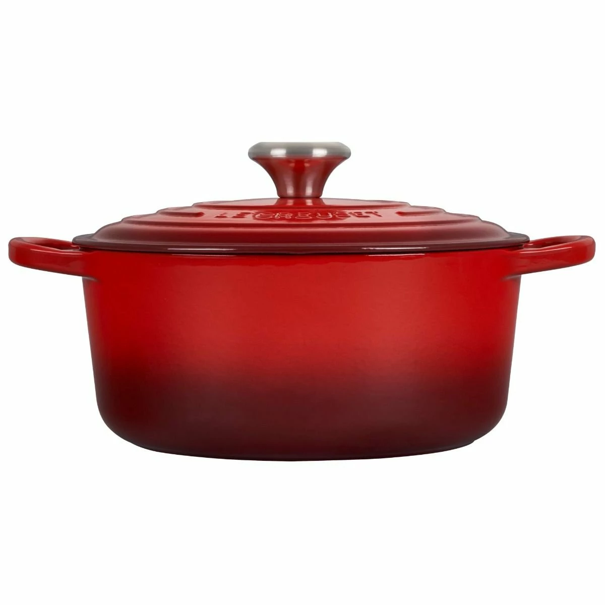 Le Creuset 4.5 Qt. Round Signature Dutch Oven With Stainless Steel Knob | Cerise/Cherry Red 4 Le Creuset 4.5 Qt. Round Signature Dutch Oven With Stainless Steel Knob | Cerise/Cherry Red - Image 2