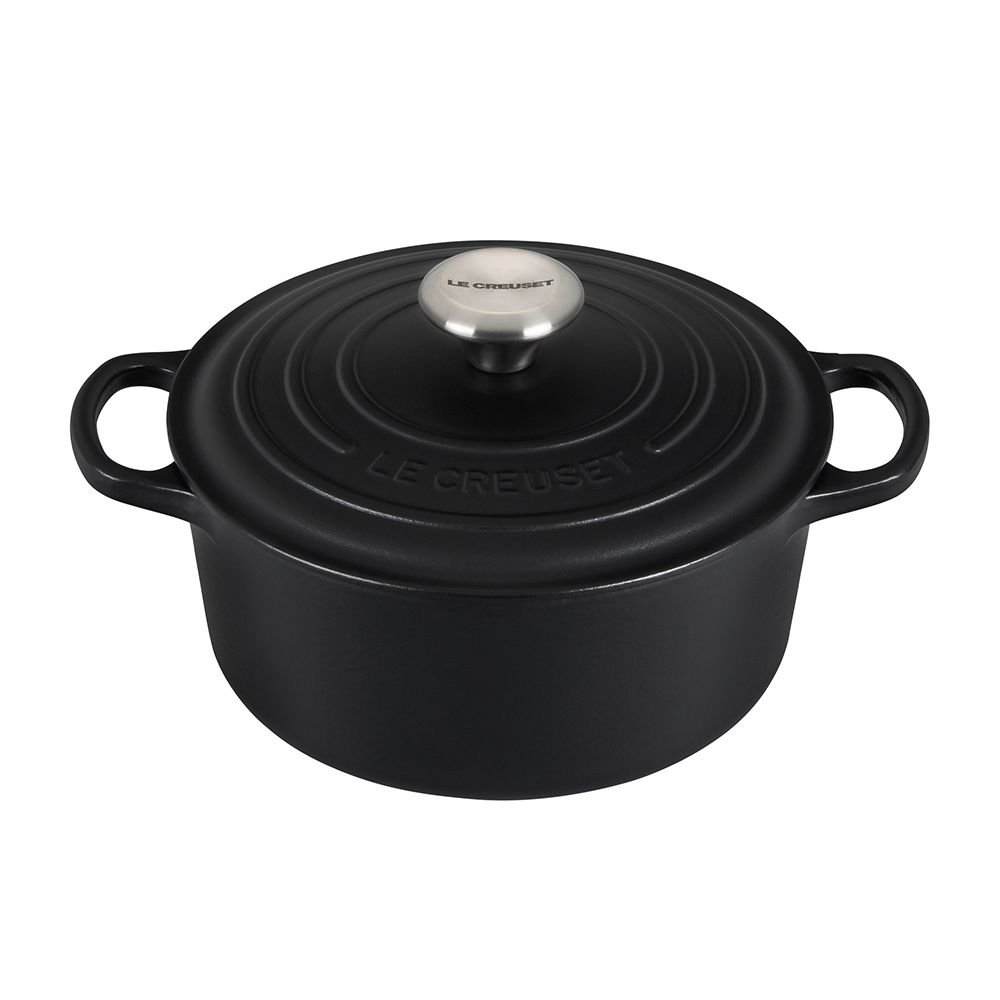 Le Creuset 3.5 Qt. Round Signature Dutch Oven with Stainless Steel Knob | Licorice Le Creuset 3.5 Qt. Round Signature Dutch Oven With Stainless Steel Knob | Licorice -Le Creuset sales rs11435 ls2501 2220ss lpr
