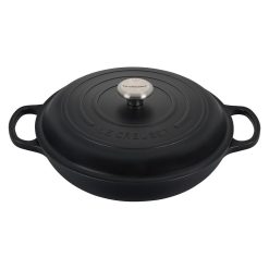 Le Creuset 3.5 Qt. Signature Enameled Cast Iron Braiser With Stainless Steel Knob | Licorice