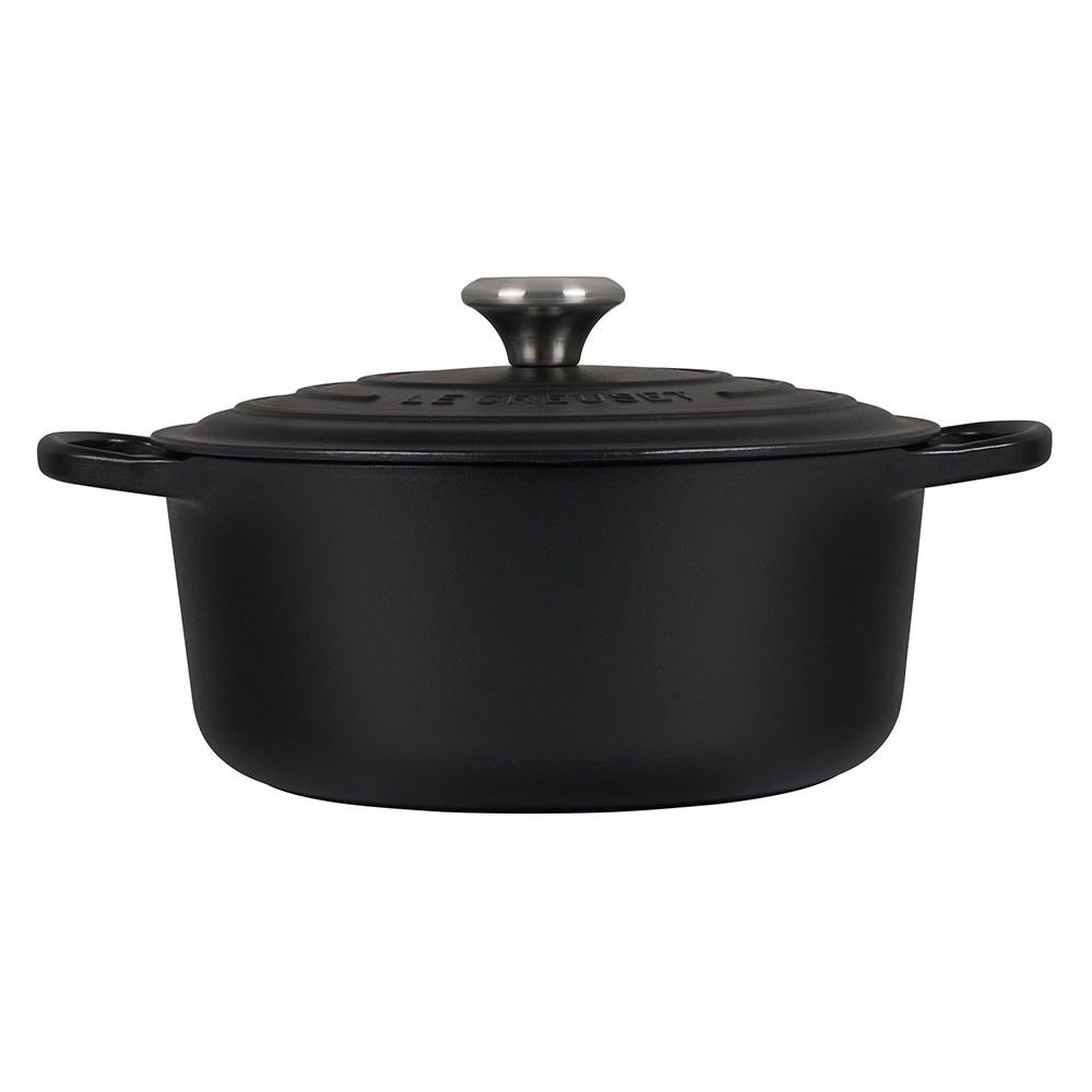 Le Creuset 5.5 Qt. Round Signature Dutch Oven with Stainless Steel Knob | Licorice Le Creuset 5.5 Qt. Round Signature Dutch Oven With Stainless Steel Knob | Licorice -Le Creuset sales rs11817 ls2501 2620ss 2 lpr