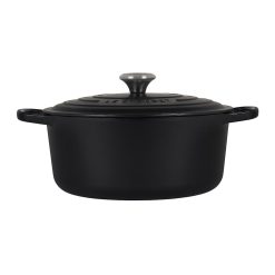 Le Creuset 7.25 Qt. Round Signature Dutch Oven With Stainless Steel Knob | Licorice -Le Creuset sales rs11822 ls2501 2820ss 2 1 1