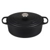 Le Creuset 6.75 Qt. Oval Signature Dutch Oven With Stainless Steel Knob | Licorice -Le Creuset sales rs11831 ls2502 3120ss lpr