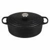 Le Creuset 6.75 Qt. Oval Signature Dutch Oven With Stainless Steel Knob | Licorice -Le Creuset sales rs11831 ls2502 3120ss lpr