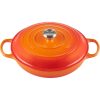 Le Creuset 3.5 Qt. Signature Enameled Cast Iron Braiser With Stainless Steel Knob | Flame Orange -Le Creuset sales rs11977 lc 20191015 fr ps 00009 s