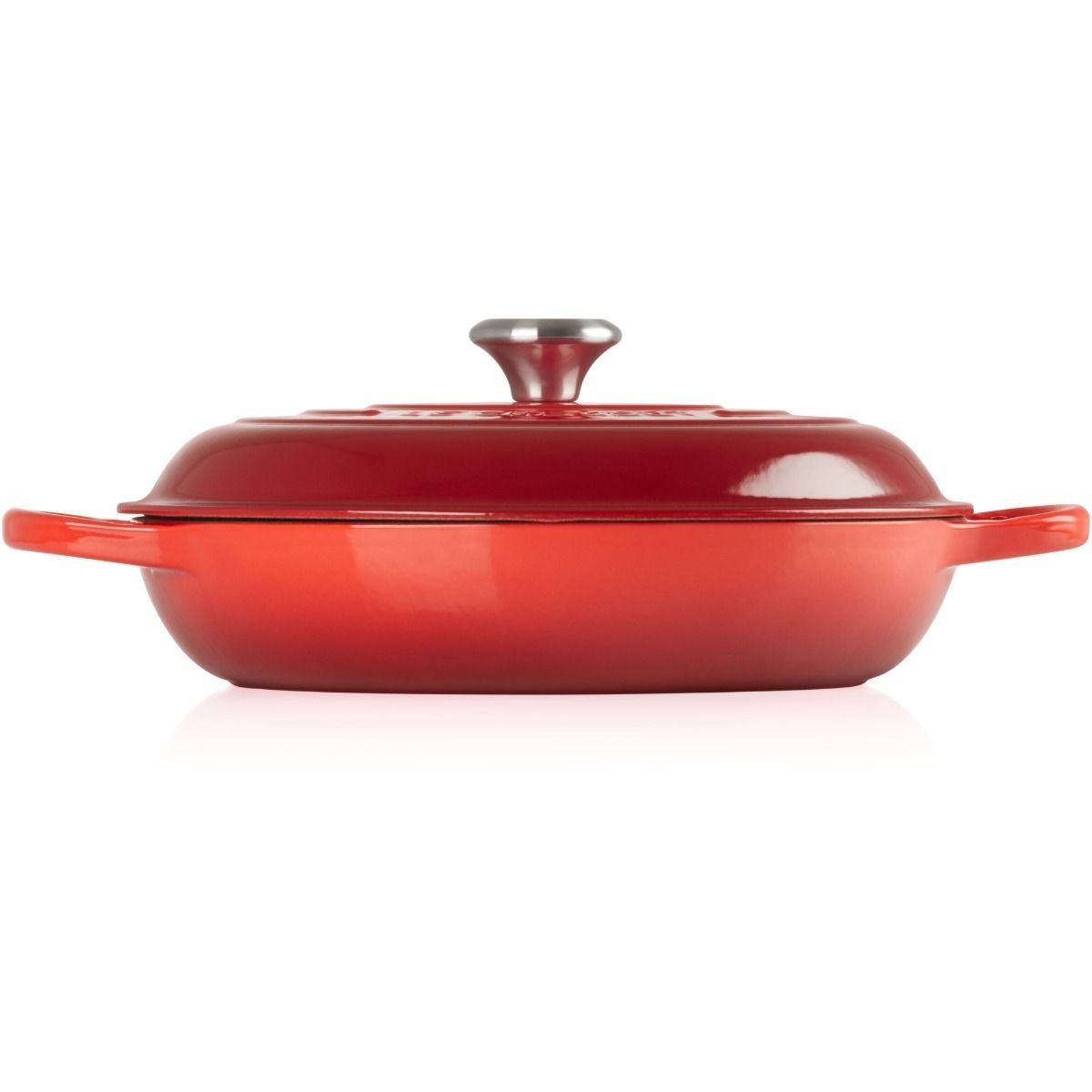 Le Creuset 3.5 Qt. Signature Enameled Cast Iron Braiser with Stainless Steel Knob | Cerise/Cherry Red Le Creuset 3.5 Qt. Signature Enameled Cast Iron Braiser With Stainless Steel Knob | Cerise/Cherry Red -Le Creuset sales rs11980 lc 20191015 fr ps 00002