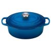 Le Creuset 2.75 Qt. Oval Signature Dutch Oven With Stainless Steel Knob | Marseille Blue -Le Creuset sales rs12265 ls2502 2359ss 1