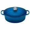 Le Creuset 2.75 Qt. Oval Signature Dutch Oven With Stainless Steel Knob | Marseille Blue -Le Creuset sales rs12265 ls2502 2359ss 1