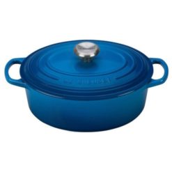 Le Creuset 2.75 Qt. Oval Signature Dutch Oven With Stainless Steel Knob | Marseille Blue
