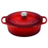 Le Creuset 2.75 Qt. Oval Signature Dutch Oven With Stainless Steel Knob | Cerise/Cherry Red -Le Creuset sales rs12266 ls2502 2367ss 1