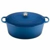 Le Creuset 15.5 Qt. Oval Signature Dutch Oven With Stainless Steel Knob | Marseille Blue -Le Creuset sales rs12271 ls2502 4059ss