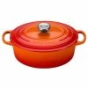 Le Creuset 2.75 Qt. Oval Signature Dutch Oven With Stainless Steel Knob | Flame Orange -Le Creuset sales rs12280 ls2502 232ss 1