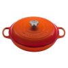 Le Creuset 5 Qt. Signature Enameled Cast Iron Braiser With Stainless Steel Knob | Flame Orange 1 Le Creuset 5 Qt. Signature Enameled Cast Iron Braiser With Stainless Steel Knob | Flame Orange -Le Creuset sales rs12288 ls2532 322ss