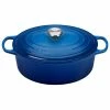 Le Creuset 6.75 Qt. Oval Signature Dutch Oven With Stainless Steel Knob | Marseille Blue -Le Creuset sales rs12362 rs6635 ls2502 316m marseille