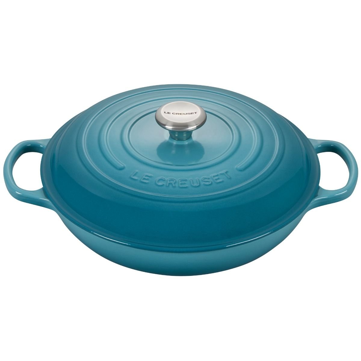 Le Creuset 3.5 Qt. Signature Enameled Cast Iron Braiser with Stainless Steel Knob | Caribbean Blue Le Creuset 3.5 Qt. Signature Enameled Cast Iron Braiser With Stainless Steel Knob | Caribbean Blue -Le Creuset sales rs12363 ls2532 3017ss