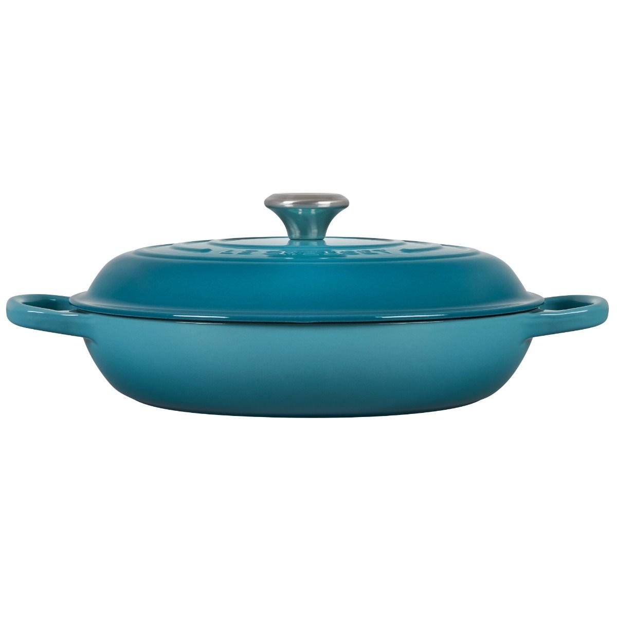 Le Creuset 3.5 Qt. Signature Enameled Cast Iron Braiser with Stainless Steel Knob | Caribbean Blue Le Creuset 3.5 Qt. Signature Enameled Cast Iron Braiser With Stainless Steel Knob | Caribbean Blue -Le Creuset sales rs12364 ls2532 3017ss 2
