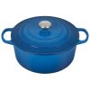 Le Creuset 7.25 Qt. Round Signature Dutch Oven With Stainless Steel Knob | Marseille Blue -Le Creuset sales rs12402 ls2501 2859