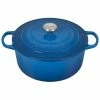 Le Creuset 7.25 Qt. Round Signature Dutch Oven With Stainless Steel Knob | Marseille Blue -Le Creuset sales rs12402 ls2501 2859