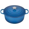 Le Creuset 9 Qt. Round Signature Dutch Oven With Stainless Steel Knob | Marseille Blue -Le Creuset sales rs12410 ls2501 3059ss