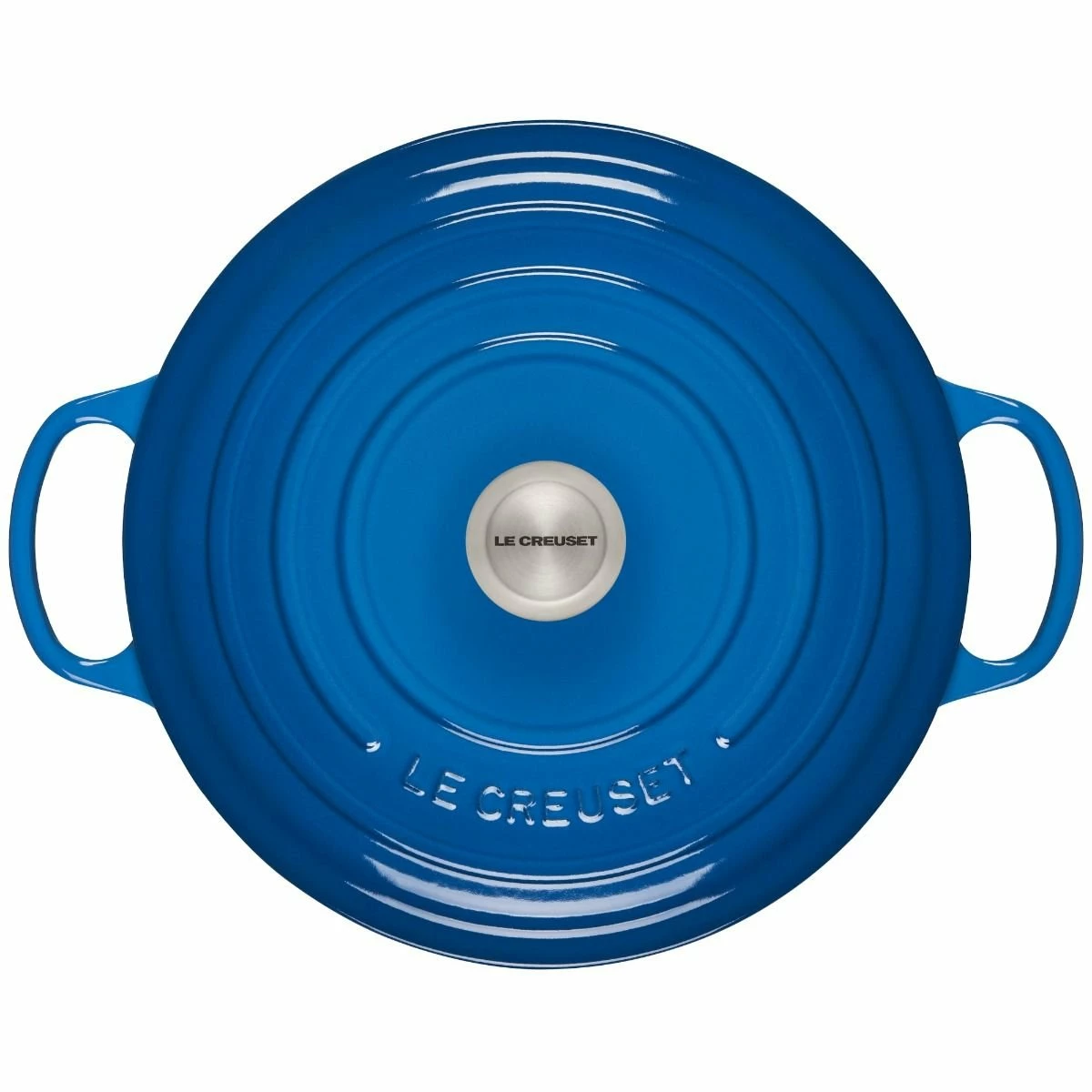 Le Creuset 9 Qt. Round Signature Dutch Oven With Stainless Steel Knob | Marseille Blue 5 Le Creuset 9 Qt. Round Signature Dutch Oven With Stainless Steel Knob | Marseille Blue - Image 3