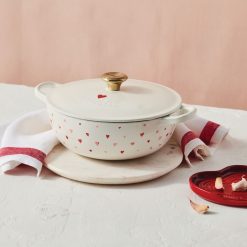 Le Creuset L'Amour 2.75 Qt. Enameled Cast Iron Soup Pot With Gold Knob & Heart Applique | White -Le Creuset sales rs13359 201020 lecreuset lamoursouppot 0423 ret