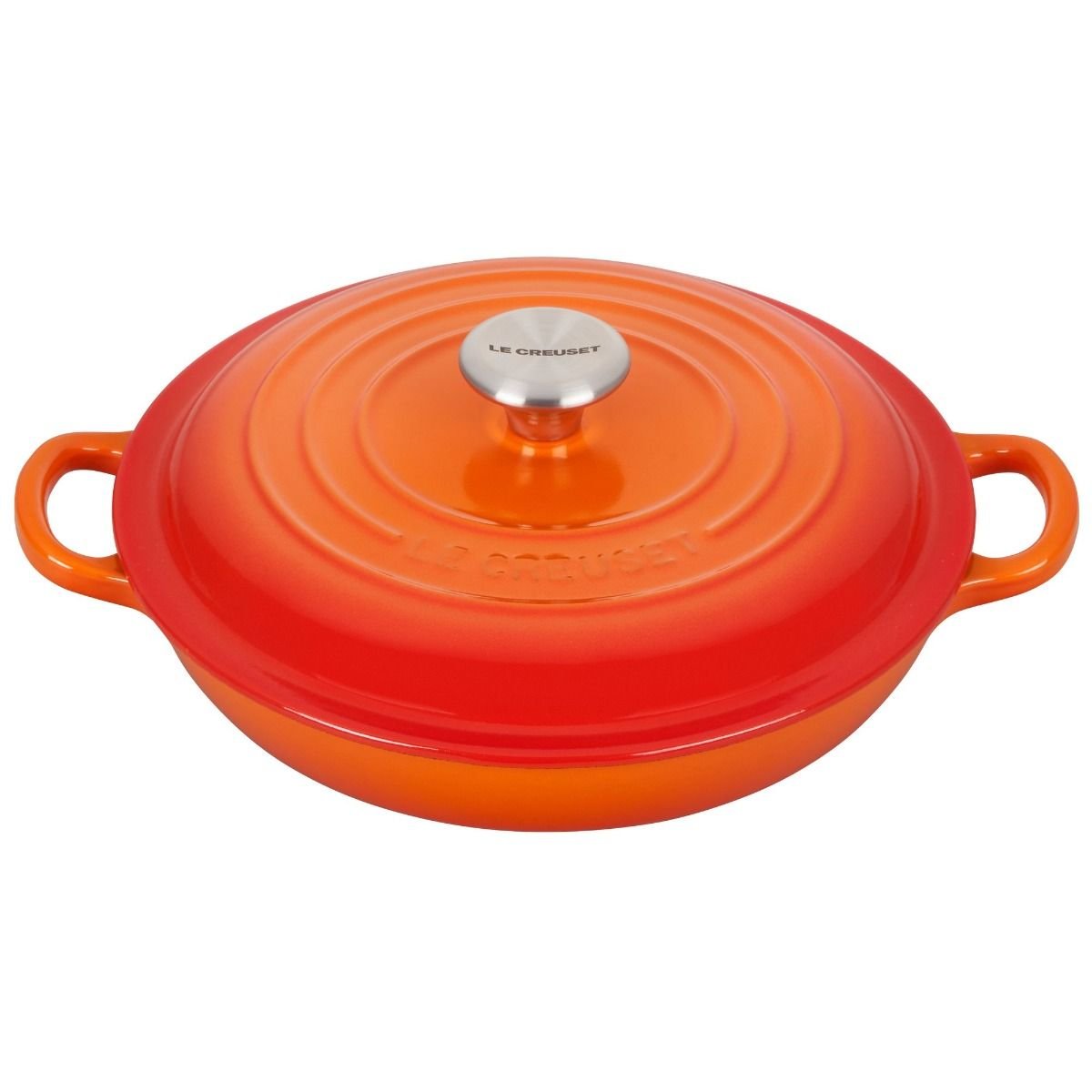 Le Creuset 1.5 Qt. Signature Enameled Cast Iron Braiser with Stainless Steel Knob | Flame Orange Le Creuset 1.5 Qt. Signature Enameled Cast Iron Braiser With Stainless Steel Knob | Flame Orange -Le Creuset sales rs13412 ls2532 222ss lpr