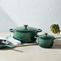 Le Creuset 5.5 Qt. Round Signature Dutch Oven With Stainless Steel Knob | Artichaut -Le Creuset sales rs13722 210112 lecreuset artichaut5piece ret 1