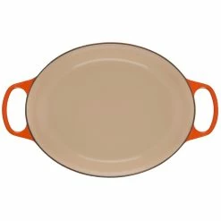 Le Creuset 6.75 Qt. Oval Signature Dutch Oven With Stainless Steel Knob | Flame Orange -Le Creuset sales rs14317 ls2502 332 4 scr 1