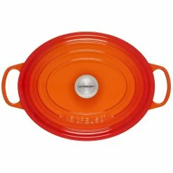 Le Creuset 6.75 Qt. Oval Signature Dutch Oven With Stainless Steel Knob | Flame Orange -Le Creuset sales rs14318 ls2502 332 3 scr 1