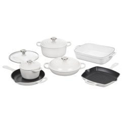 Le Creuset 10-Piece Signature Cookware Set With Stainless Steel Knobs | White
