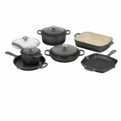 Le Creuset 10-Piece Signature Cookware Set With Stainless Steel Knobs | Oyster Grey