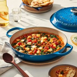 Le Creuset Olive Branch Collection 3.5 Qt. Signature Braiser | Marseille -Le Creuset sales rs16888 220511 lecreuset olivebranchbraiser recipesqret