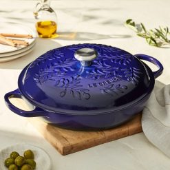 Le Creuset Olive Branch Collection 3.5 Qt. Signature Braiser | Indigo Blue 6 Le Creuset Olive Branch Collection 3.5 Qt. Signature Braiser | Indigo Blue -Le Creuset sales rs16892 220511 lecreuset olivebranchbraiser sqret