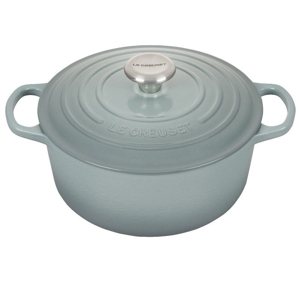 Le Creuset 4.5 Qt. Round Signature Dutch Oven with Stainless Steel Knob | Sea Salt Le Creuset 4.5 Qt. Round Signature Dutch Oven With Stainless Steel Knob | Sea Salt -Le Creuset sales rs17055 ls2501 24717ss 1 1