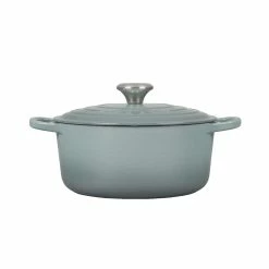 Le Creuset 4.5 Qt. Round Signature Dutch Oven With Stainless Steel Knob | Sea Salt -Le Creuset sales rs17056 ls2501 24717ss 2