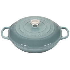 Le Creuset 3.5 Qt. Signature Enameled Cast Iron Braiser With Stainless Steel Knob | Sea Salt