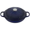 Le Creuset Olive Branch Collection 3.5 Qt. Signature Braiser | Indigo Blue -Le Creuset sales rs17193 ls2532 3078ob 1