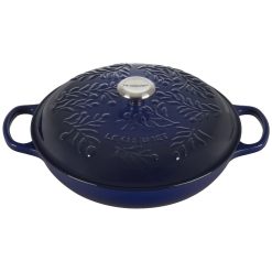 Le Creuset Olive Branch Collection 3.5 Qt. Signature Braiser | Indigo Blue