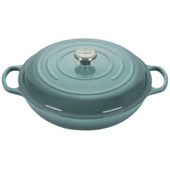 Le Creuset 5 Qt. Signature Enameled Cast Iron Braiser With Stainless Steel Knob | Sea Salt