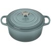 Le Creuset 3.5 Qt. Round Signature Dutch Oven With Stainless Steel Knob| Sea Salt -Le Creuset sales rs17358 rs11195 ls2501 22717ss p