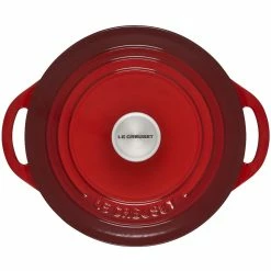 Le Creuset 2.75 Qt. Shallow Round Dutch Oven | Cerise -Le Creuset sales rs18080 2.75qtshallowrdcerise 3