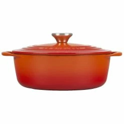 Le Creuset 2.75 Qt. Shallow Round Dutch Oven | Flame 10 Le Creuset 2.75 Qt. Shallow Round Dutch Oven | Flame -Le Creuset sales rs18083 2.75qtshallowrdflame 2