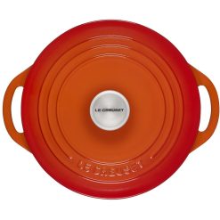 Le Creuset 2.75 Qt. Shallow Round Dutch Oven | Flame -Le Creuset sales rs18084 2.75qtshallowrdflame 3